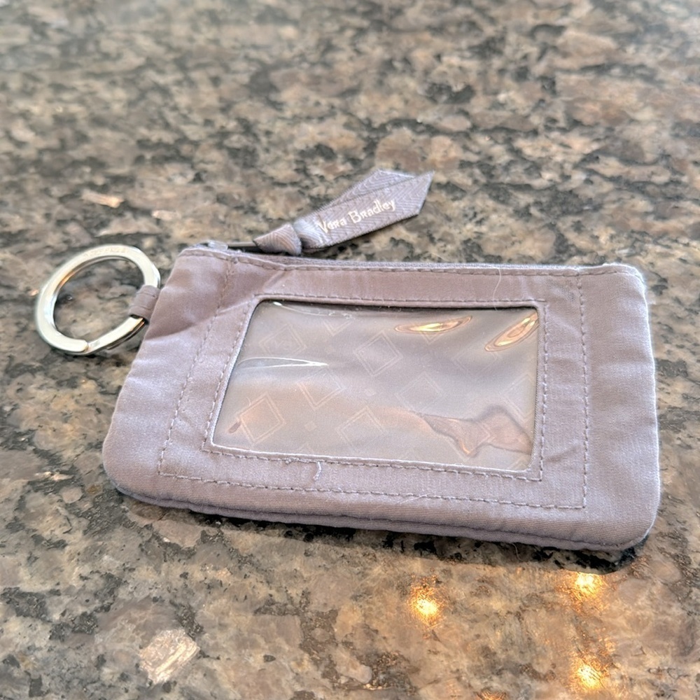 Vera Bradley gray coin card holder
